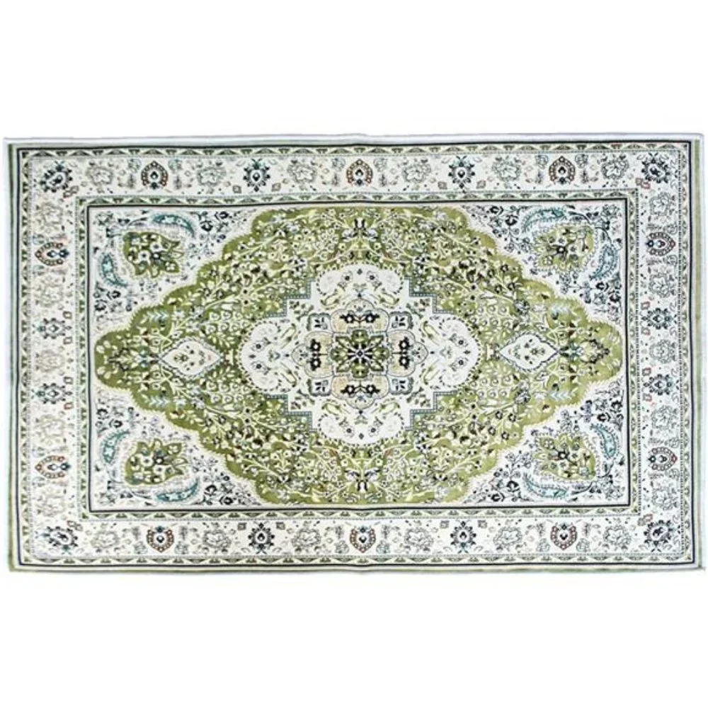Persian Vintage Floor Mat, Boho Tribal Area Rug Stain Resistant - 23.5X 35.5